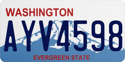 WA license plate AYV4598