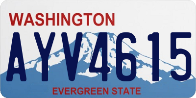 WA license plate AYV4615
