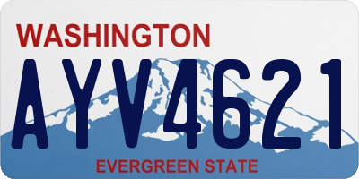WA license plate AYV4621