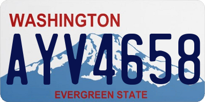 WA license plate AYV4658