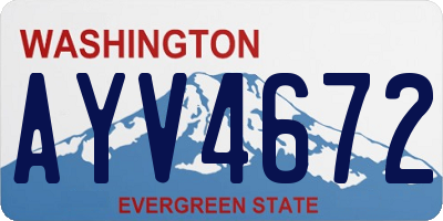 WA license plate AYV4672