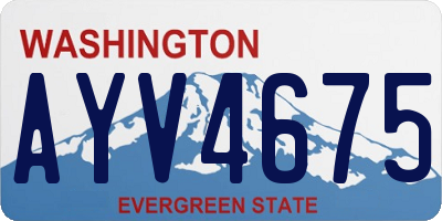 WA license plate AYV4675