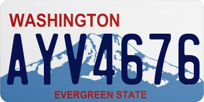 WA license plate AYV4676
