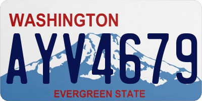 WA license plate AYV4679