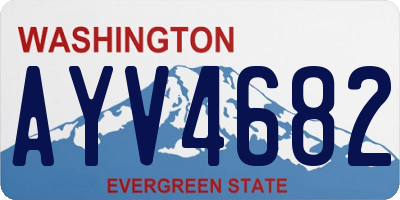 WA license plate AYV4682
