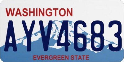WA license plate AYV4683