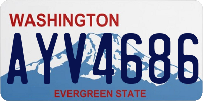 WA license plate AYV4686