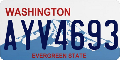 WA license plate AYV4693