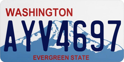 WA license plate AYV4697
