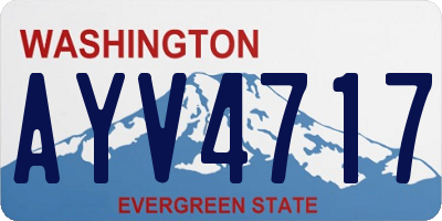 WA license plate AYV4717