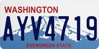 WA license plate AYV4719
