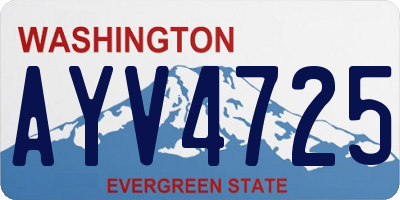 WA license plate AYV4725
