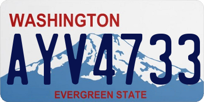 WA license plate AYV4733