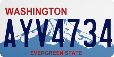 WA license plate AYV4734