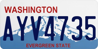 WA license plate AYV4735