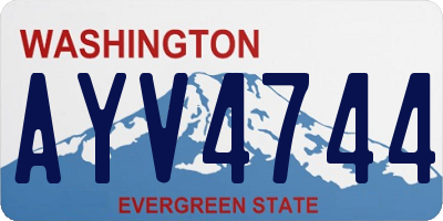 WA license plate AYV4744