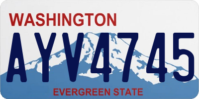 WA license plate AYV4745