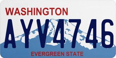 WA license plate AYV4746