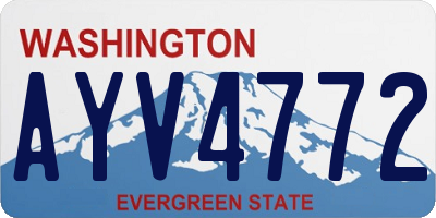 WA license plate AYV4772