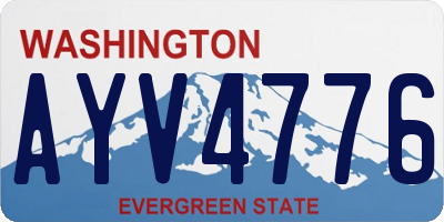 WA license plate AYV4776
