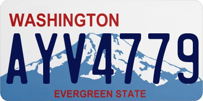 WA license plate AYV4779