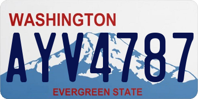 WA license plate AYV4787
