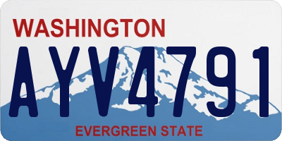 WA license plate AYV4791