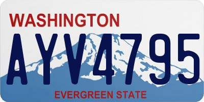 WA license plate AYV4795
