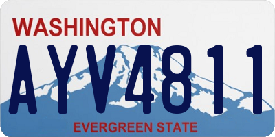 WA license plate AYV4811