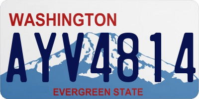 WA license plate AYV4814