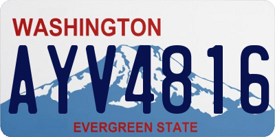 WA license plate AYV4816