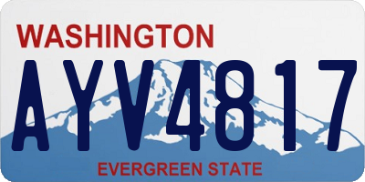 WA license plate AYV4817