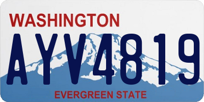 WA license plate AYV4819