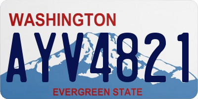 WA license plate AYV4821
