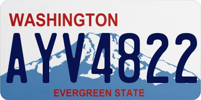 WA license plate AYV4822