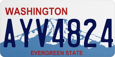WA license plate AYV4824