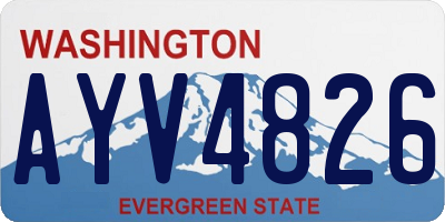 WA license plate AYV4826