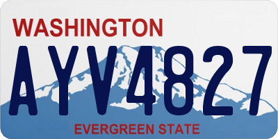 WA license plate AYV4827