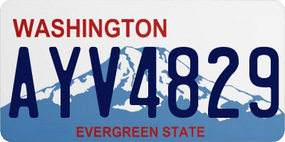WA license plate AYV4829