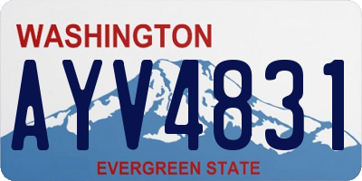 WA license plate AYV4831