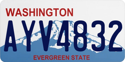 WA license plate AYV4832
