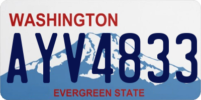 WA license plate AYV4833