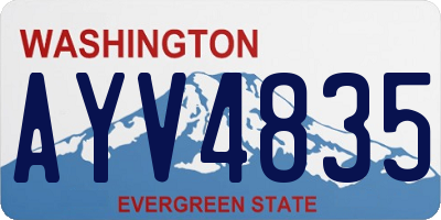WA license plate AYV4835