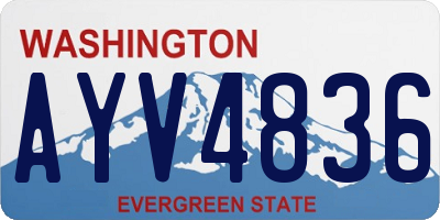 WA license plate AYV4836