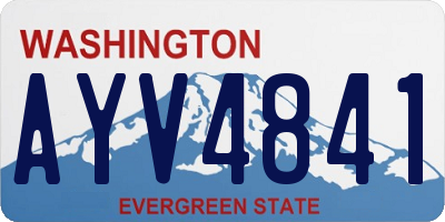 WA license plate AYV4841
