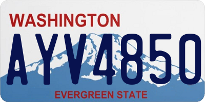 WA license plate AYV4850