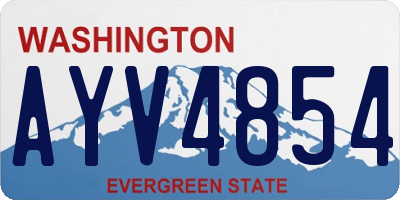 WA license plate AYV4854