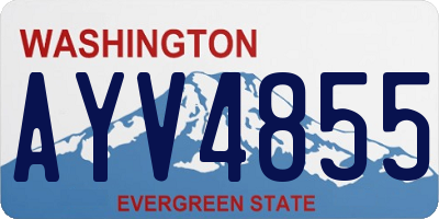 WA license plate AYV4855