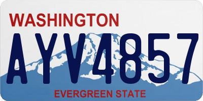 WA license plate AYV4857