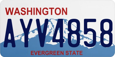 WA license plate AYV4858
